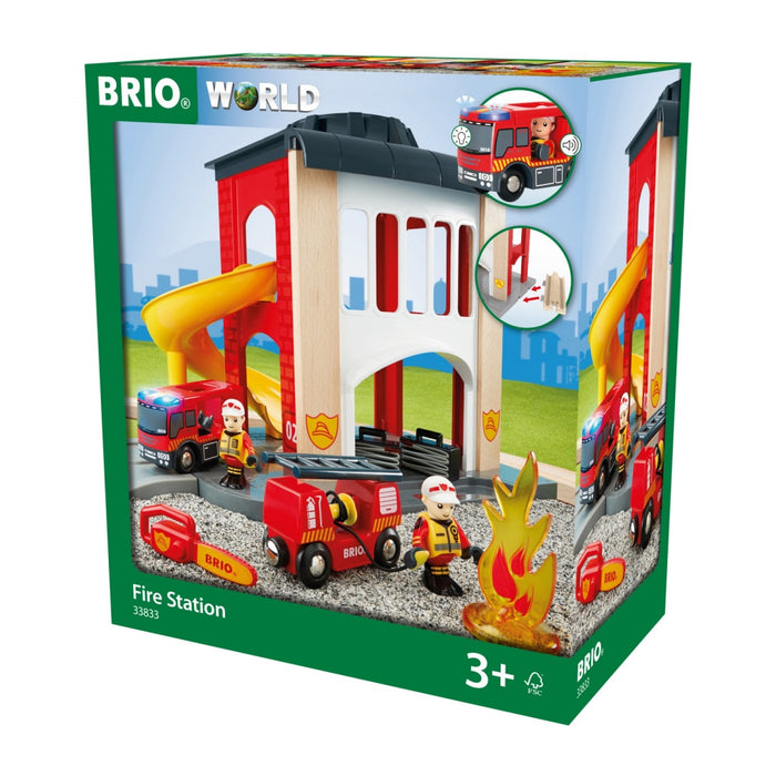 BRIO Fire Station 12 Piece Set 3yrs+