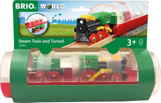 BRIO Tunnel & Steam Train 3pcs 3yrs+
