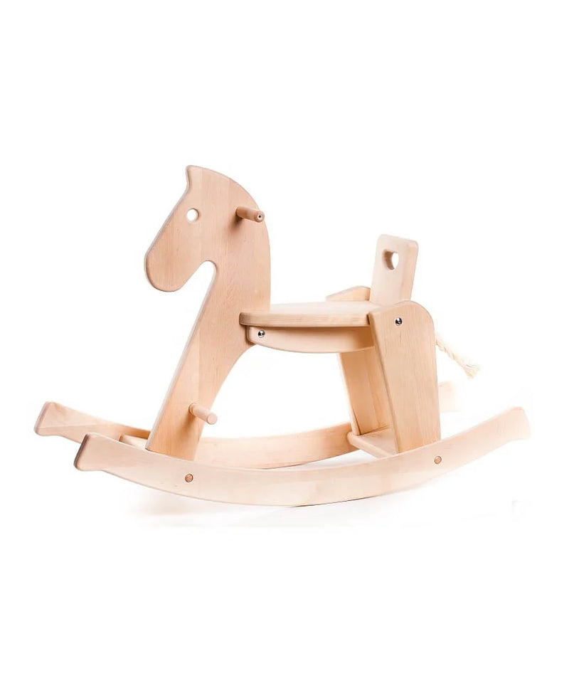 Wooden Rocking Horse with Removable Armrest Kids ride on toys by Bajo Baby Toddler Toys Gifts Idea Baby Toys 12m+ (Furniture Shipping)
