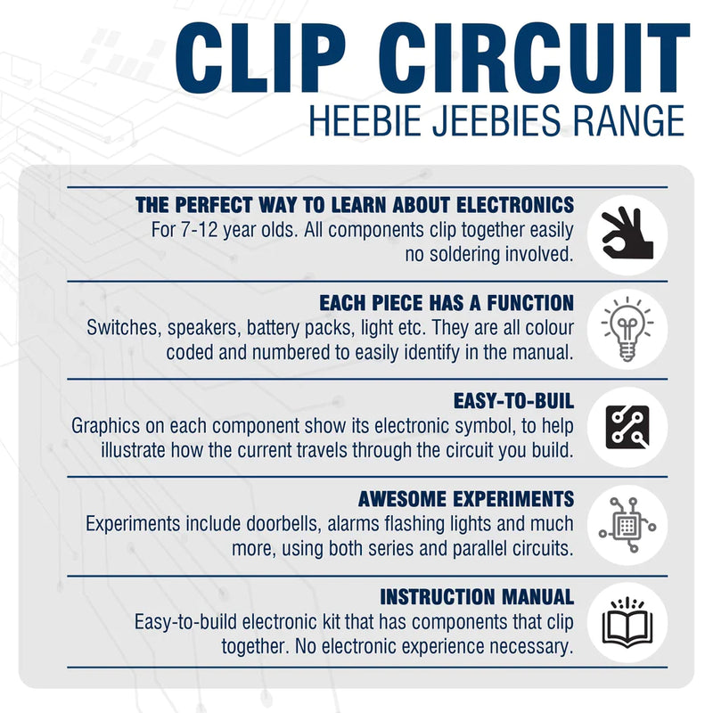 Heebie Jeebies Clip Circuit Electrolab 80 Electronic Experiment Early Science STEM Toys Best Seller Gifting Idea for 7yrs+