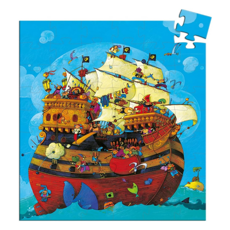 Barbarossa Boat 54pc Jigsaw Puzzle by Djeco Cognitive Developmental Toys Gifting Idea for 5yrs+