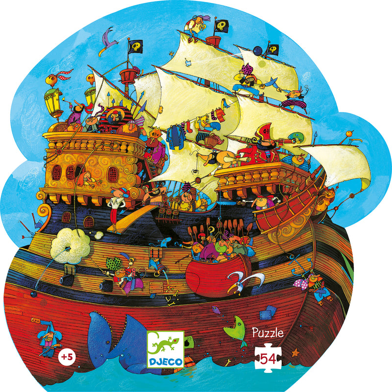 Barbarossa Boat 54pc Jigsaw Puzzle by Djeco Cognitive Developmental Toys Gifting Idea for 5yrs+
