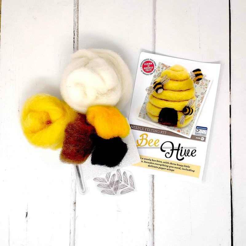 Bee Hive Needle Felting Kit by The Crafty Kit Co Art and craft for kids 10yrs+