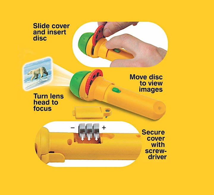 Animal Torch and Projector by Brainstorm Toddler Outdoor Travel Toys Early Science STEM Toys Best Seller 3yrs+