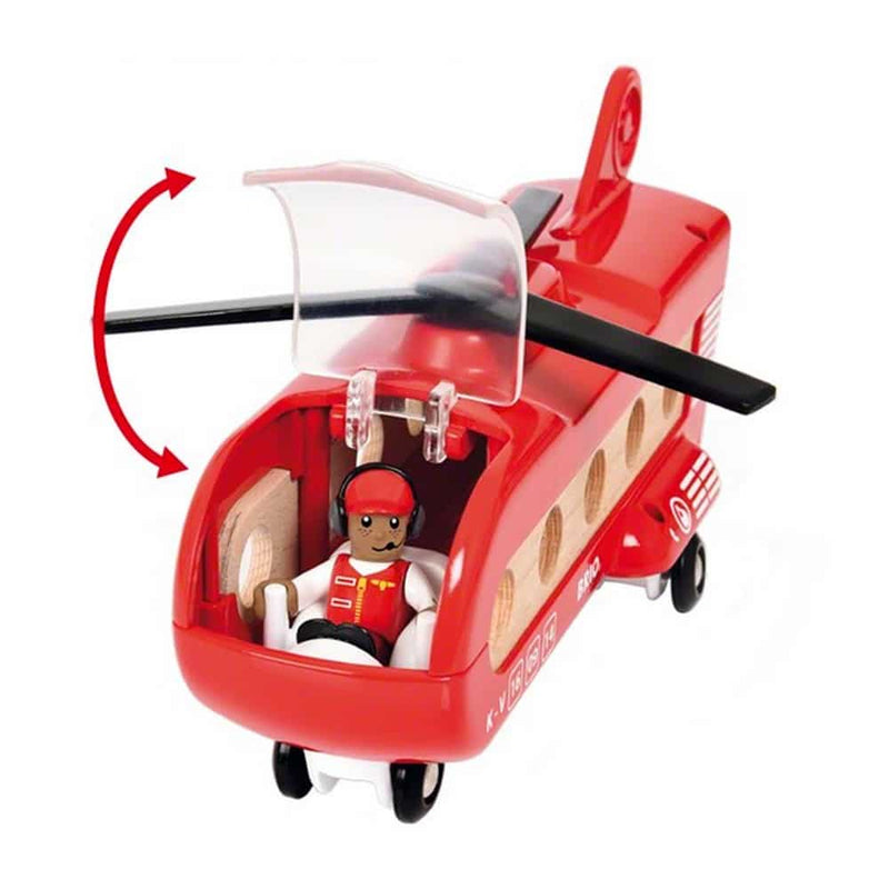 BRIO Cargo Transport Helicopter 8pcs Wooden Toy plane Best Seller 3yrs+