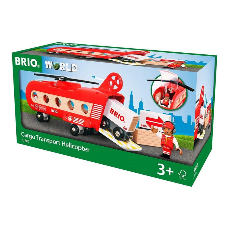 BRIO Cargo Transport Helicopter 8pcs Wooden Toy plane Best Seller 3yrs+