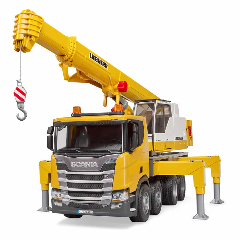 Bruder Construction Scania Super 560R Liebherr Crane Truck with Light & Sound Toy Car Best Seller 4yrs+ (Bulky Shipping)