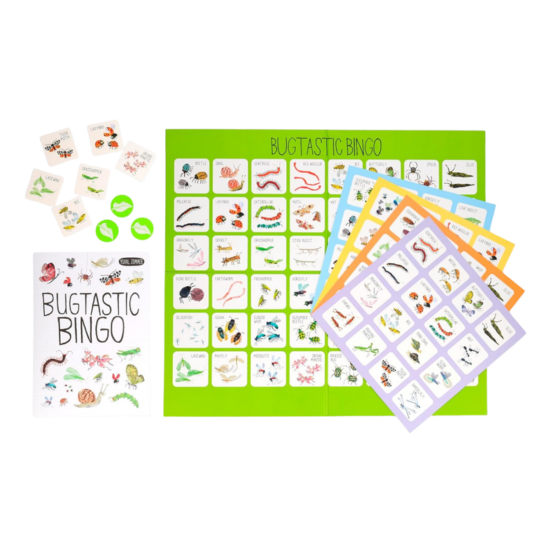 Bugtastic Bingo by Yuval Zommer Matching Board Card Game for kids Bug Toys 4yrs+