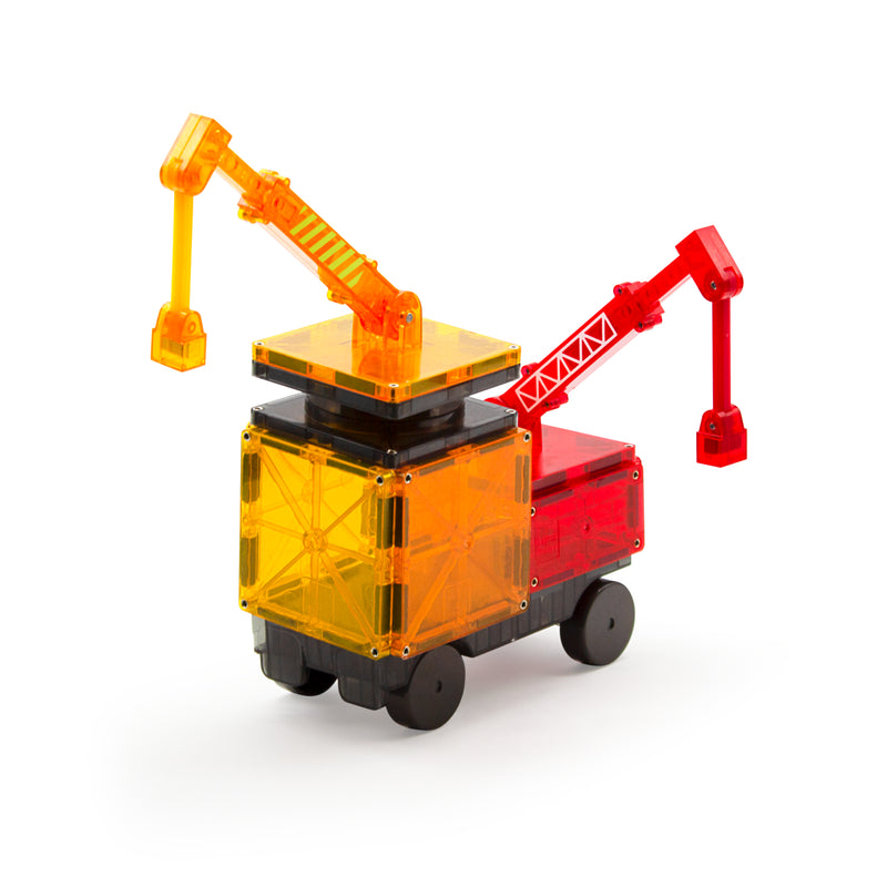 Magna Tiles Builder with Crane and Road 32 Piece Set Magnetic Tiles Best Seller 3yrs+