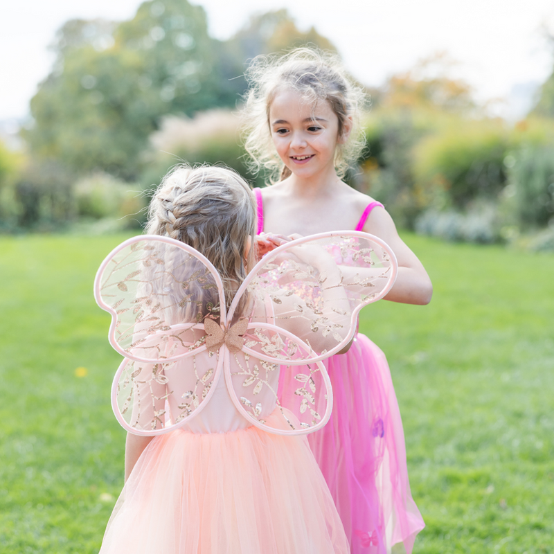 Butterfly Bliss Wings Peach by Great Pretenders Fairy Theme Costume Halloween 3yrs+