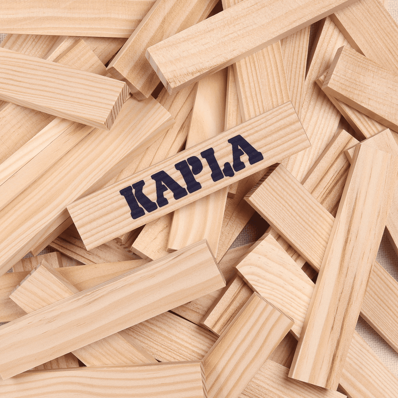 Kapla 100 Natural Planks in a Case Wooden Toys Building Blocks 3yrs+