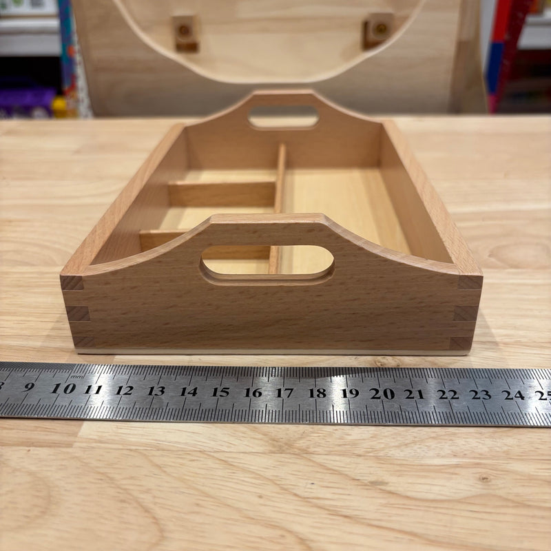 Montessori 3 Compartment Wooden Sorting Tray