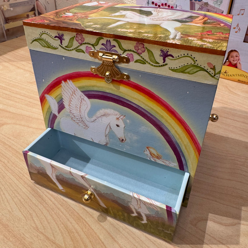 Enchantmints Music Box Pegasus Unicorn Toys Gifting Idea Best Seller for Fairy Unicorn and Castle Theme 3yrs+