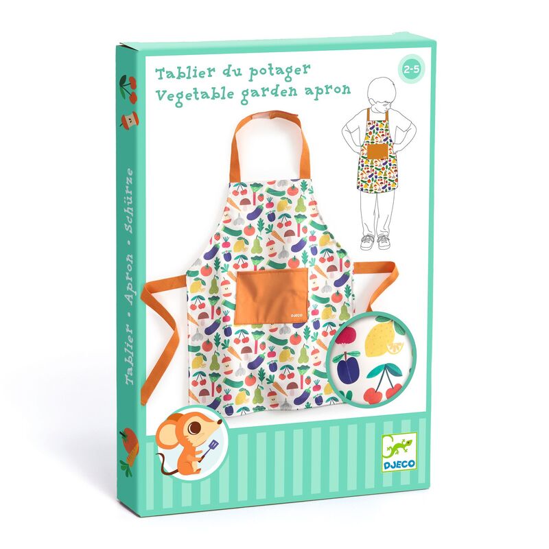 Djeco Vegetable Garden Apron Play Kitchen Practical Life Materials 2yrs+