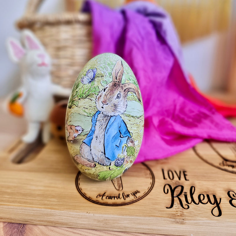 Peter Rabbit Easter Medium Egg Shape Tins 11cm x 6.5cm