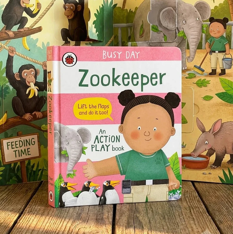 Busy Day Zookeeper Lift the Flap (Board Book) by Dan Green Kids Picture Book