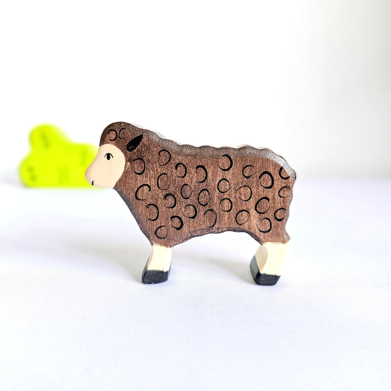 Holztiger Sheep Black Wooden Animals Farm Animal Toys 3yrs+