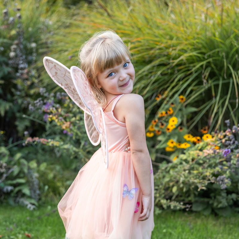 Butterfly Bliss Wings Peach by Great Pretenders Fairy Theme Costume Halloween 3yrs+