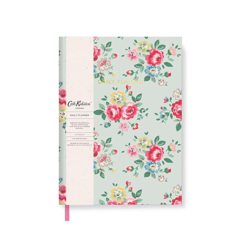 Duck Egg Floral Cloth Cover Daily Planner by Cath Kidston Stationary Gifting Ideas for 6yrs+