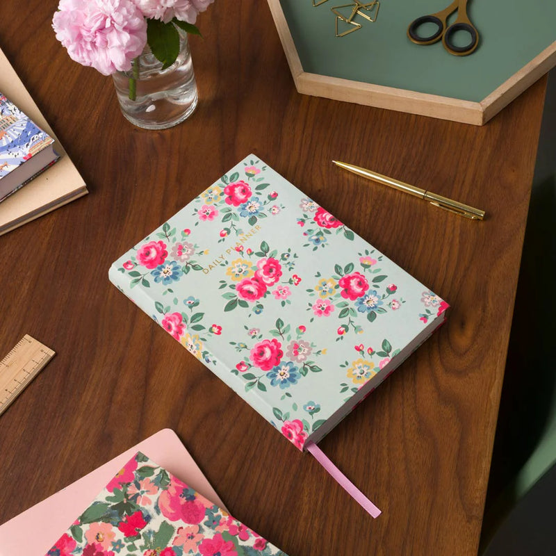 Duck Egg Floral Cloth Cover Daily Planner by Cath Kidston Stationary Gifting Ideas for 6yrs+