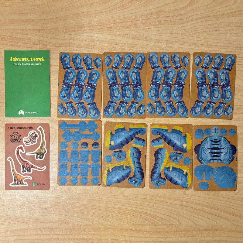 Makebug Brachiosaurus 3D Craft Paper Puzzle 7yrs+