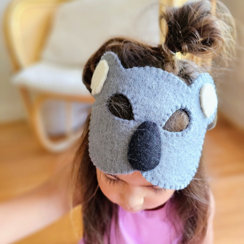 Pashom Felt Koala Mask Pretend & Imaginative Play Costumes 2yrs+