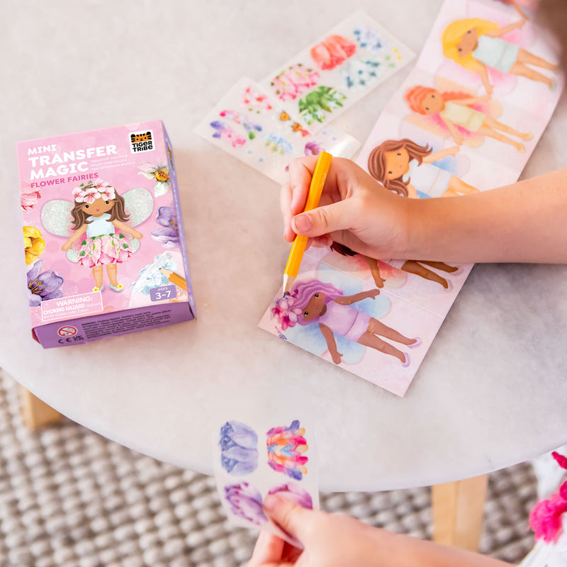 Tiger Tribe Mini Transfer Magic Flower Fairies art and craft for kids 3yrs+