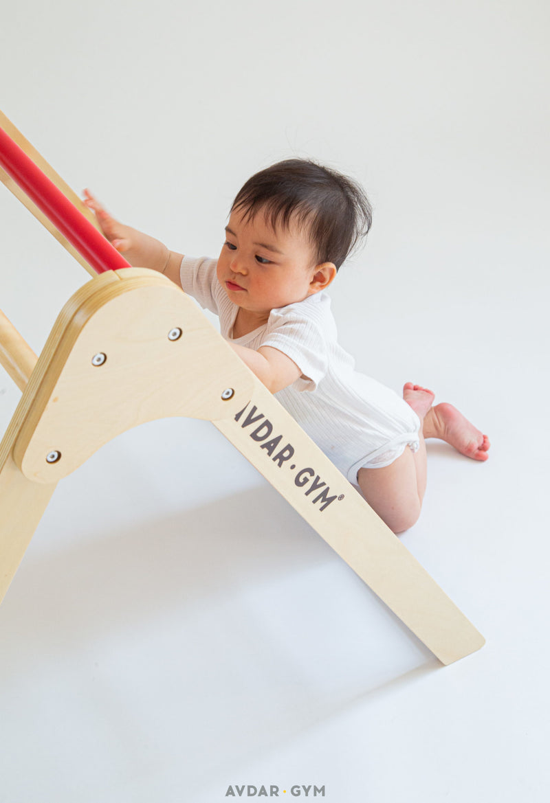 Wooden Climbing Gym Rainbow Triangle Set by Avdar Toys Kids Furniture for 18m+ (Furniture Shipping)