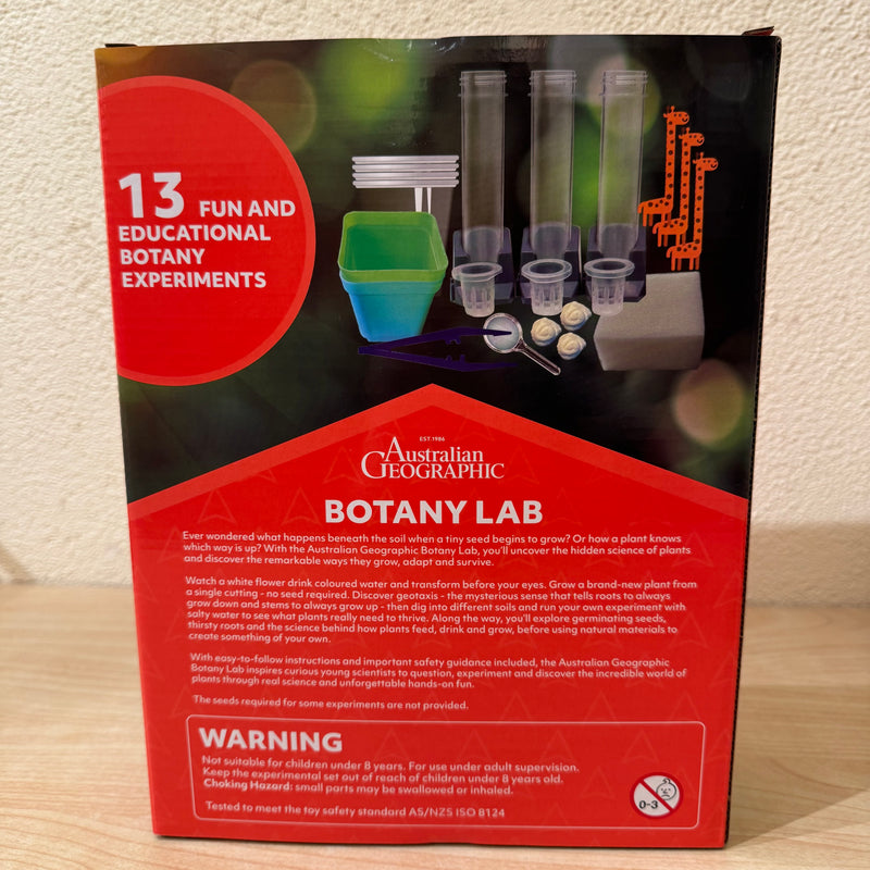 Australian Geographic Botany Lab Kit with 13 Botany Experiments Early Science STEM Toys Gifting Idea for 8yrs+
