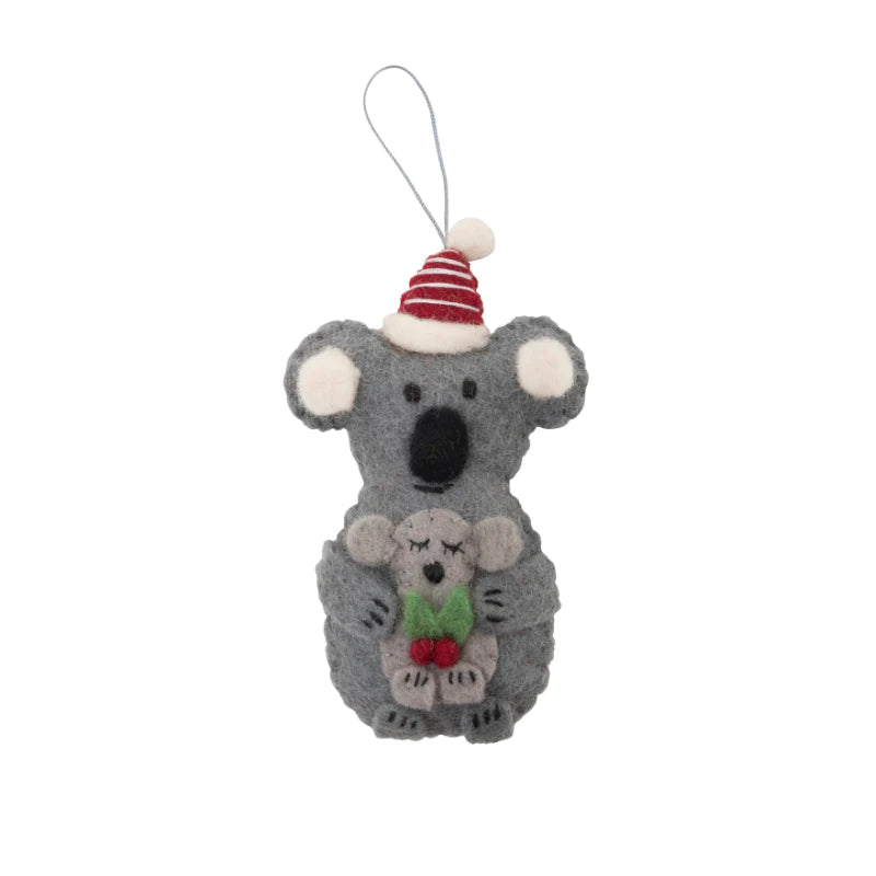 Pashom Felt Christmas Koala With Baby Christmas Tree Decoration Australian Animals Pretend & Imaginative Play Toys Christmas Range 3yrs+