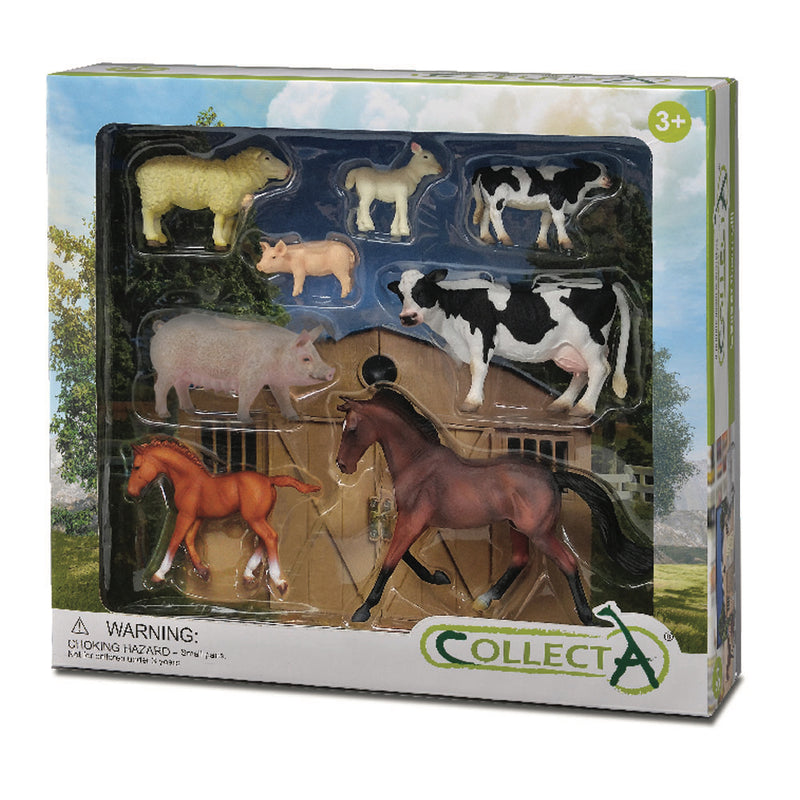 Farm Animals Figurine Collection 8pc Gift Set by CollectA Animal Figurines 3yrs+