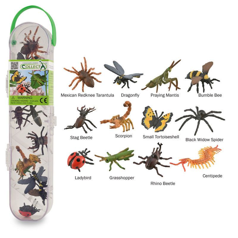 Insects and Spiders Figurine TubeA Mini Gift Set 12pc by CollectA Animal Figurines 3yrs+