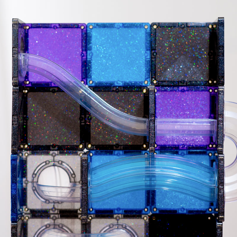 Connetix Tiles 61 Piece Ball Run Glitter Galaxy Pack NEW 2026 3yrs+