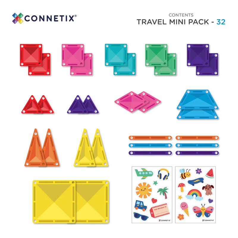 Connetix Tiles Pastel Creative and Travel Mini Pack 136 Piece Bundle Set NEW 2026 3yrs+