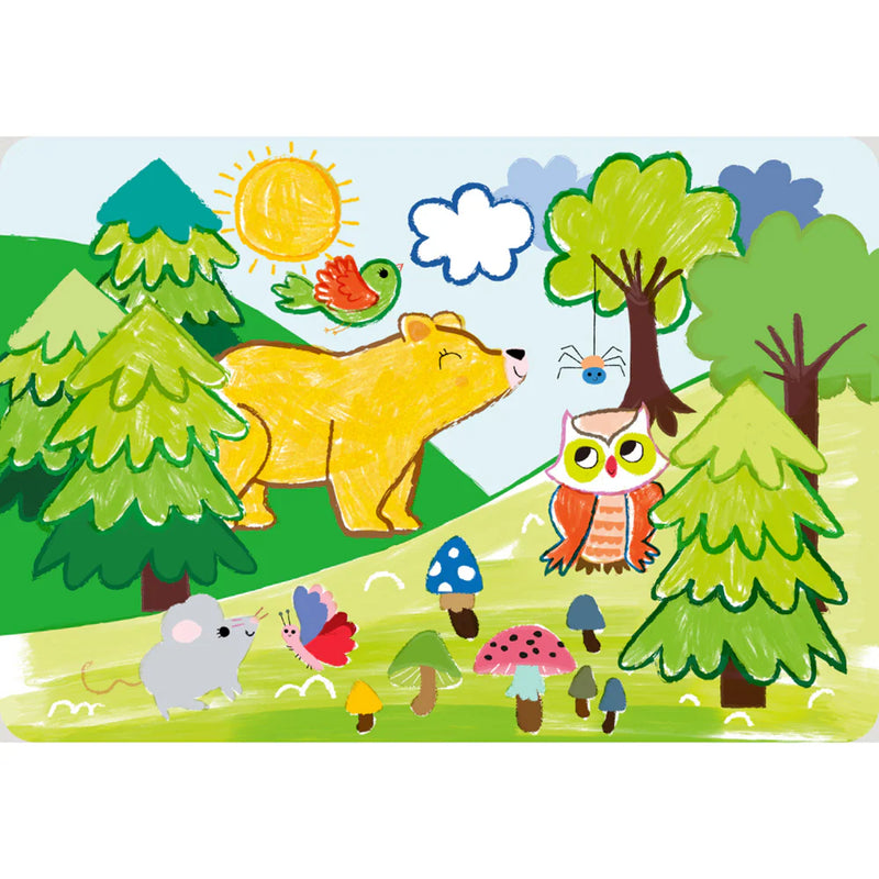 Haku Yoka Art to Go Gel Painting Art Animals Travel Toys Art and Craft for Kids 3yrs+