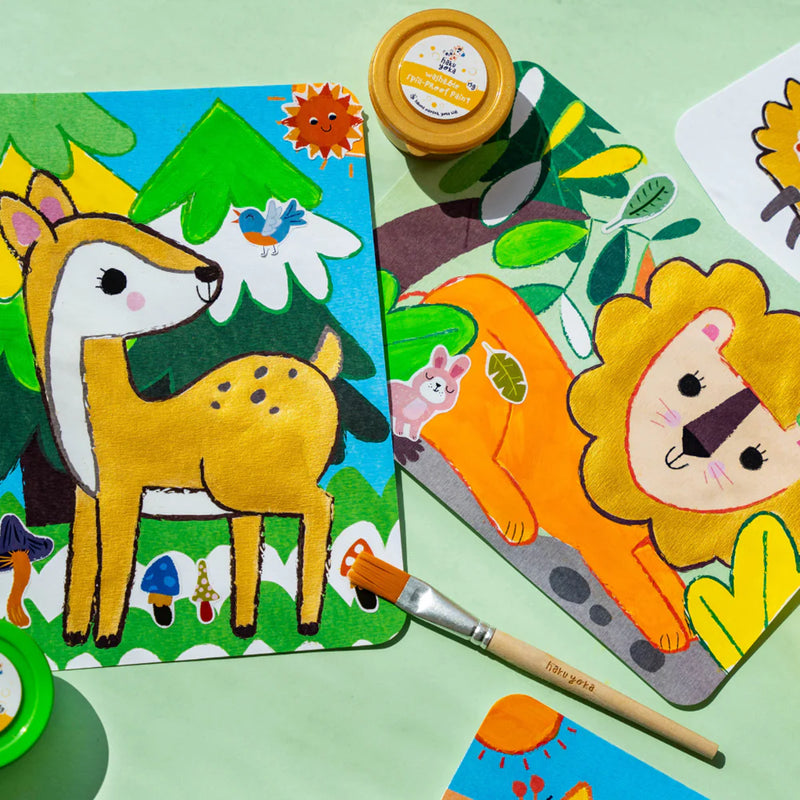 Haku Yoka Art to Go Gel Painting Art Animals Travel Toys Art and Craft for Kids 3yrs+