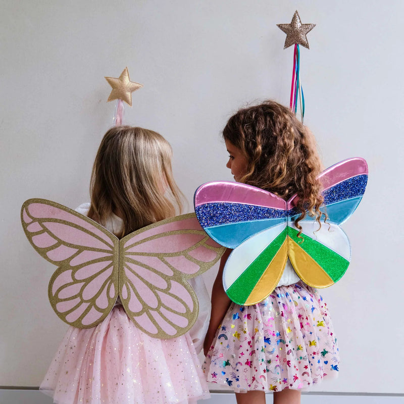 Celeste Glitter Wings Shimmer by Mimi & Lula Kids Costumes Fairy Unicorn Castle Theme Halloween 3yrs+