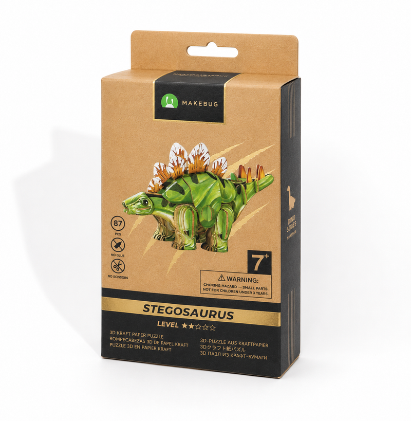 Makebug Stegosaurus 3D kraft Paper Puzzle for 7yrs+
