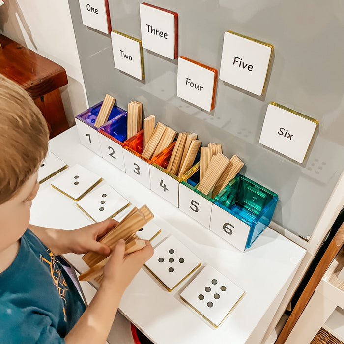 Learn and Grow Toys Magnetic Tiles Topper Numeracy Pack - 40 Piece 3yrs+