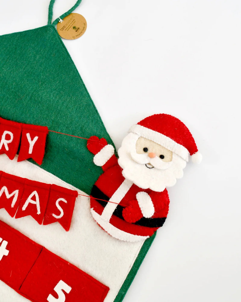 Tara Treasures Felt Christmas Advent Calendar with Snowman and Santa Christmas Range