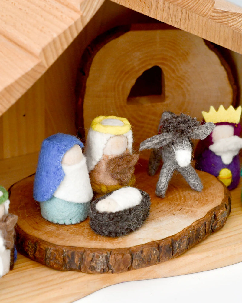 Tara Treasures Felt Nativity Peg Dolls Set Pretend and Imaginative Play 3yrs+