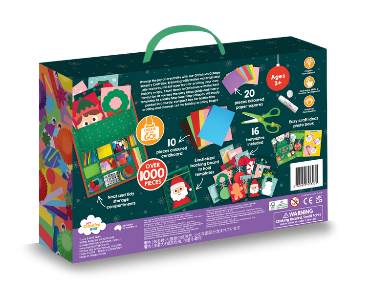 My Creative Box Christmas Collage Sensory Craft Box Art and craft for kids Best Seller Christmas Range 3yrs+