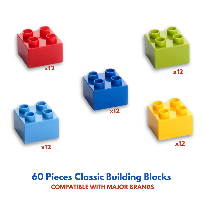Flexi Tracks Classic Building Blocks 60pcs Pack 3yrs+