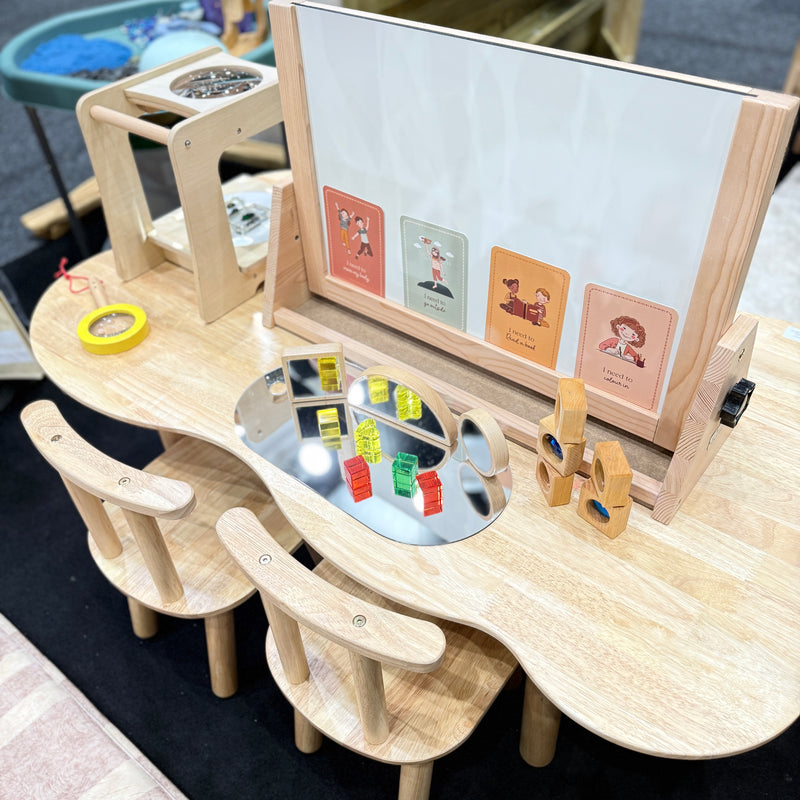 Cloud Table with 4 Chairs Set Kids Table and Chair Set by Qtoys suitable for Kids 2-4 yrs+
