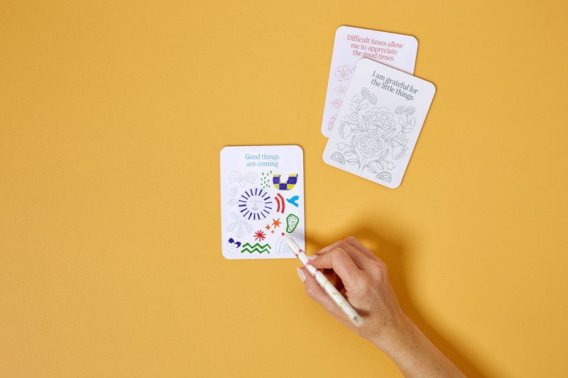 Colour Your Own Affirmation Cards Mindfulness Art and craft for kids 3yrs+