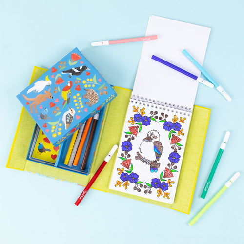 TigerTribe Colouring Set Aussie Animals Activity Book Art and craft for kids 4yrs+