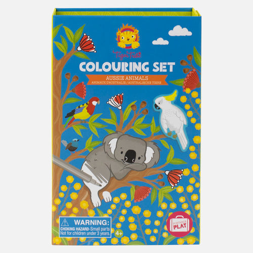 TigerTribe Colouring Set Aussie Animals 4yrs+