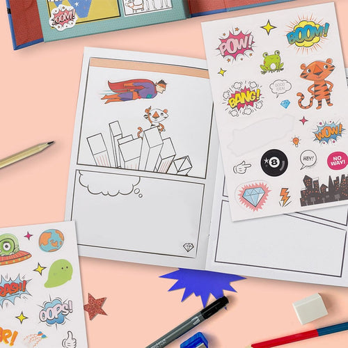 Tiger Tribe Comic Book Kit Practice Plan Create Activity Book Art and craft for Kids 5yrs+