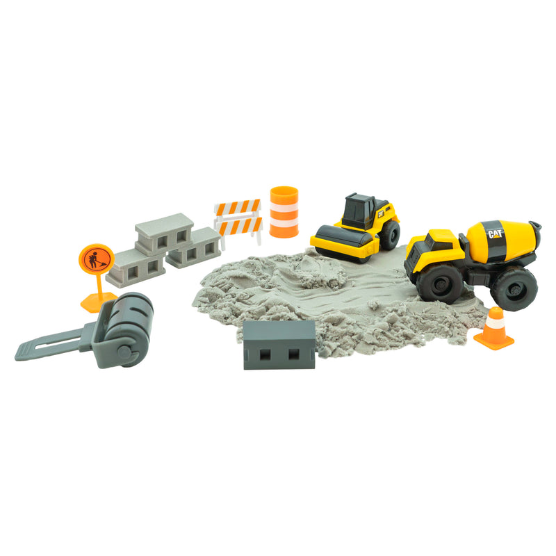 Cat Truck Toys Dig N' Build Playset with 2 Little Machines 9pcs 283g Construction Toys Car 3yrs+