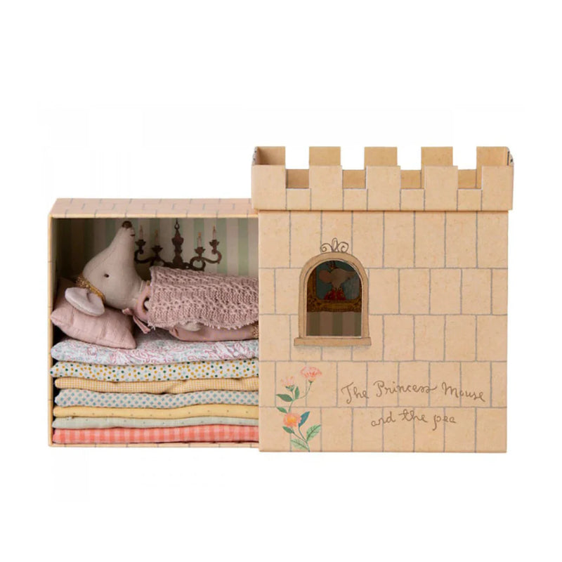 Maileg Mouse Princess and The Pea in A Castle with Mattresses Pretend & Imaginative Play Gift Idea for 3yrs+